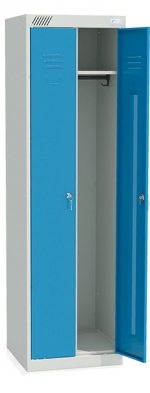 Шкаф метал для одежды 2-х секционный 530х500х1850 (две двери)